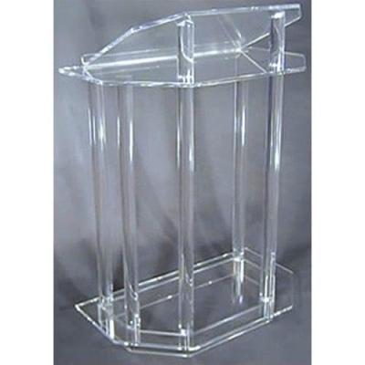 China Eco-friendly Transparent Lighting Acrylic Lectern Platform Podium Lectern for sale