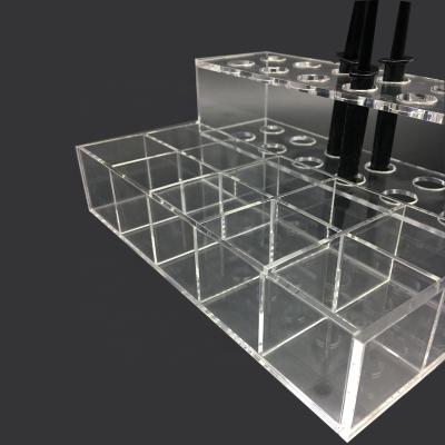 China Lucite Adhesive Applicator Eco-friendly Acrylic Medical Dispenser Organizer Perspex Acrylic Resin Syringe Dental Syringe Holder for sale