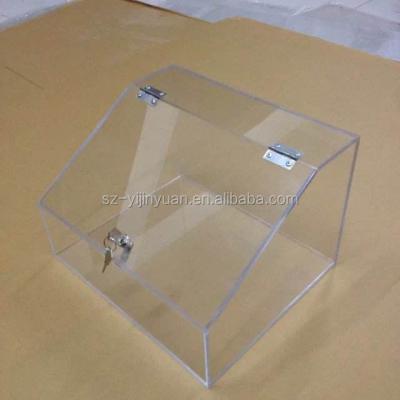 China Sustainable Custom Clear Acrylic Candy Box With Lid Supermarket Used Large Clear Acrylic Candy Barrel With Scoop for sale