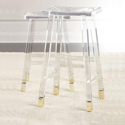 China Creative Perspex High Stool Fashion Simple Modern Simple Transparent Bar Stool Acrylic Customization for sale