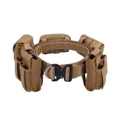 China Factory direct multi-functional detachable nylon outdoor patrol tactical safety belt 4 bags for sale