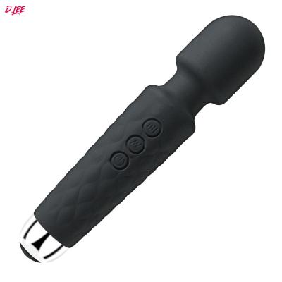 China 20 Frequency 10 Frequency Portable Vibration Wireless Handheld Waterproof Electric USB Rechargeable Massage Stick Used For Women for sale