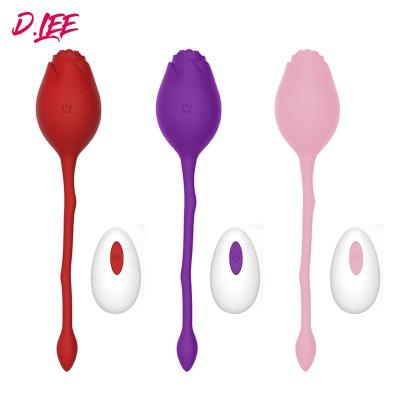 China Wireless Remote Control Vibrating Sex Toy Mute Masturbation Device Pink ABS Egg 10 Vibration Modes Scolding Licking Massage Vibrator for sale