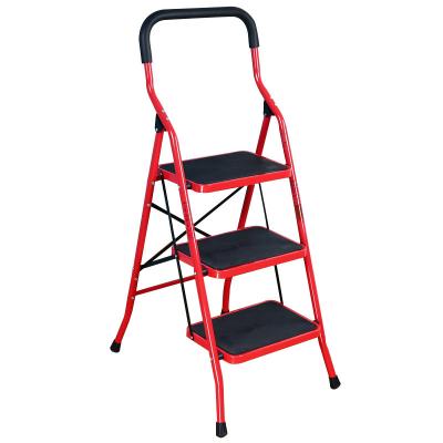 China Folding Ladders Sturdy Heavy Duty Step Ladder 2 Feet - Large Ladder Step Lightweight Portable Red Wide Stool 38X26CM for sale