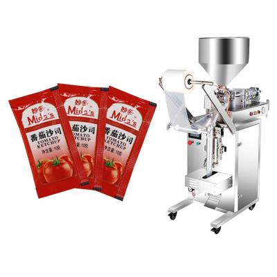 China Food Packaging Sachet Food Beverage Honey Ketchup Liquid Filling Vertical Sealing Packing Machine for sale