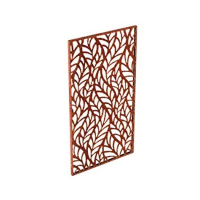 China Easy Install Decorative Corten Steel Metal Garden Fence, Garden Divders, Laser Cutting Rust Metal Screen for sale