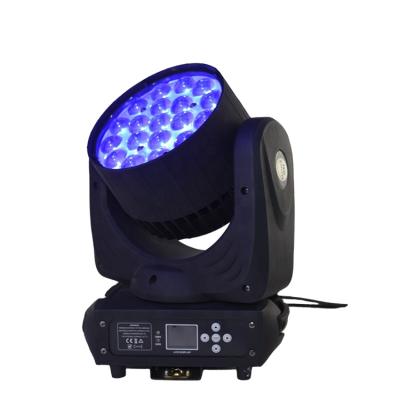 China 19pcs 15w residential rgbw led zoom moving lighting stage led moving light led beam wash light for sale