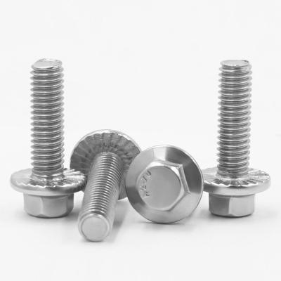 China Pan Screw Fastener m8x1.25 30mm Flange Bolt Hex Flange Bolt Carbon Steel Stainless Steel Titanium Bolts for sale