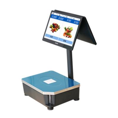 China Newest High Quality OEM Barcode Scale Pos Weighing Pos System Scale With Pos Systems 64G Printer for sale