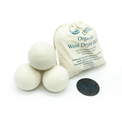 China 7 Cm 100% New Zealand Wool Dryer Cleaning Ball With Optional Box for sale