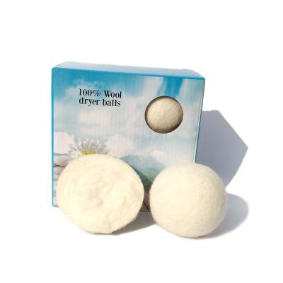 China 7cm Pure Wool New Zealand Cleaning Dryer Ball With Paper Box Optional for sale