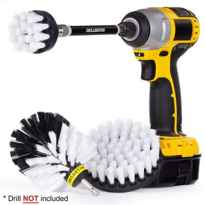 China Sustainable Drill Brush Cleaning Tools 4 Pcs One Set Drill Brush Kits for sale