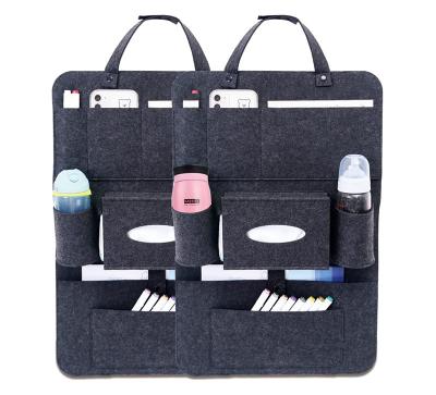 China Basic Without Design Car Seat Organizer Car-Styling Multi-Pocket Seat Organizer Car-Styling Wool Wool Felt Multi-Function Storage for sale