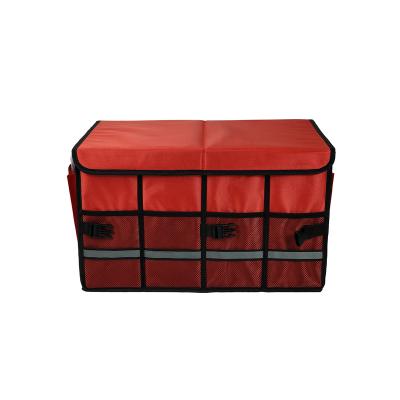 China Simple Color Without Logo Large Capacity Auto Multiuse Custom Foldable Multi Function Trunk Organizer Box Car Trunk Storage Boot Organizer for sale