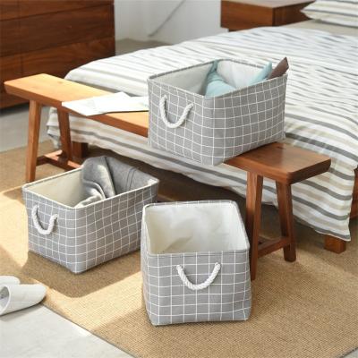 China Premium Quality Folding Latest 1 Pack Long Time Fabric Storage Basket In Living Room for sale