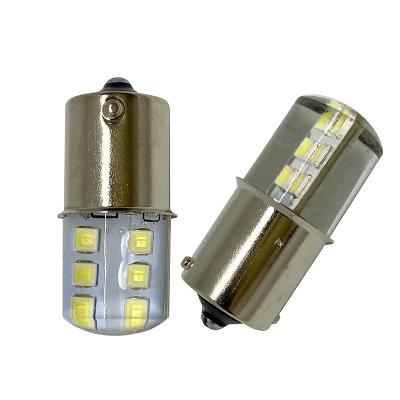 China 1157 P21/5W Bay15d S25 Silica Gel Automobile Car Brake Light Stop 1156 BA15S LED 12SMD 12V 1W Universal Red/White/Yellow DRL Lamp Parking Light for sale