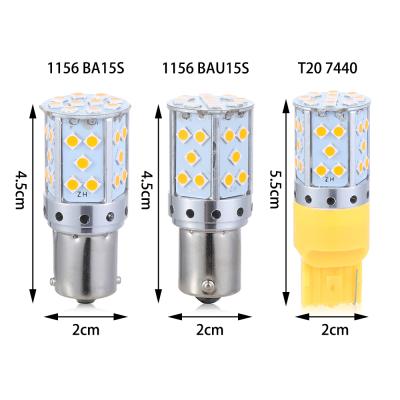 China 1156 BA15S BAU15S PY21W T20 7440 Free Universal 3030 35SMD Canbus LED Lamp Car Turn Signal Light Bulb Stop Brake Light for sale