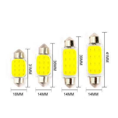 China Festoon Led Bulb 12smd 31/36/39/41mm COB Car Cover Light DC 12v Lamp C5w C10w Auto Interior Universal for sale