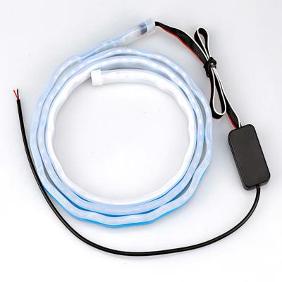 China Car Alarm Seeing 1.2m Lamp 90LED Beads Two Color Flame Door Light Universal for sale