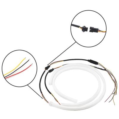 China Led Rubber Tear-eye Lamps Guide Strip Steering Blowlamp Car Lighting Universal for sale