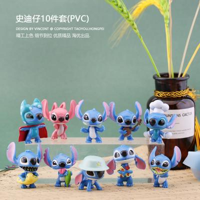 China Baking Doll Toy Stitch Cake Decoration Toy Anime Cartoon Decoration Stitch Action Number Birthday Decoration Cartoon Car for sale