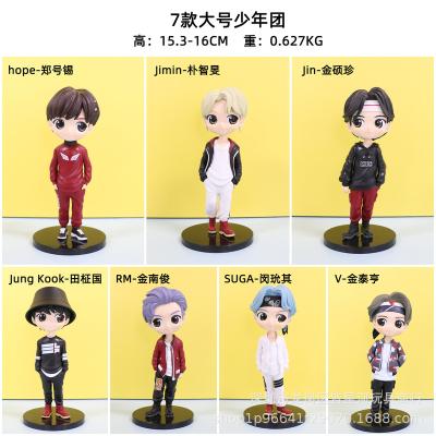 China Bulletproof Action Number Toy Model Decoration Cake Decoration Toy Anime Korean New Q Cartoon Large Version Big Eye Youth League for sale