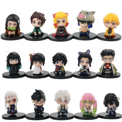 China Toy Anime Action Figure Cartoon Demon Slayer Resting Kimetsu no Yaiba Stove Door Tanjirou Nezuko Shanyi Cartoon Gashapon Doll for sale