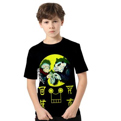 China Anti-pilling 8 styles High Quality Kids Size Jujutsu Kaisen Cosplay 3D Digital Printing Anime T-shirt for sale