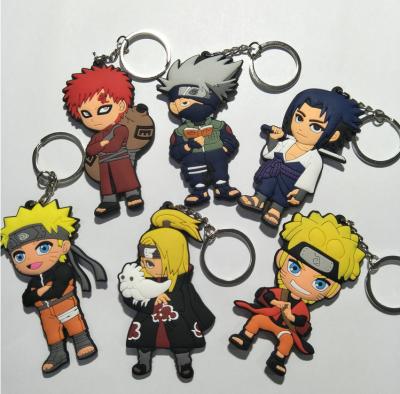 China Anime Plastic Stock Number Cartoon Keychain Key Chain Pendant Promotional Gifts for sale