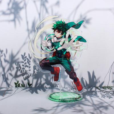 China Cartoon Toy Factory Wholesale My Hero Academia Tokoyami Deku Cosplay Stand Board Desktop Acrylic Display Rack For Decoration for sale