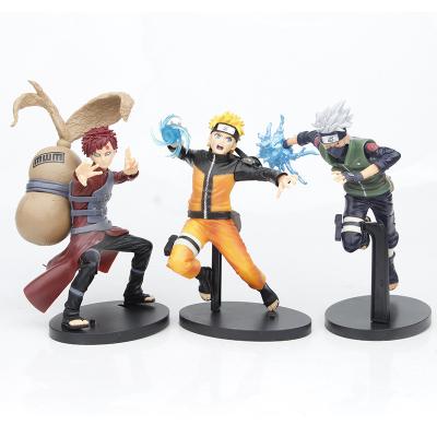 China Anime Series Anime Figures Uzumaki Kakashi Gaara Battle Form Doll Model Action Decoration Anime Figures for sale