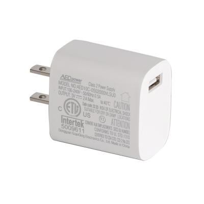 China 5V 2 A.C. /ETL CANADA USB POWER Adapter USB Charger with LED Light with FCC CE Approved 5W 6W 10W AED10C-0502000VLCU0 for sale