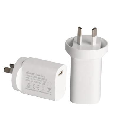 China SAA USB POWER Adapter USB Charger With LED Light With FCC CE Approved 5V 1A 2A 5W 6W 10W AED10C-0502000VLAUO for sale