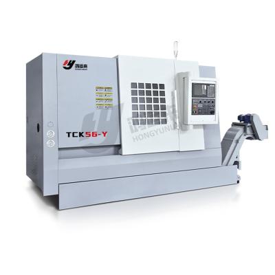 China Building Material Shops Metal Lathe Center High Speed ​​High Precision Slant Bed CNC Lathe Machine and Milling Machine TCK56Y mini for sale