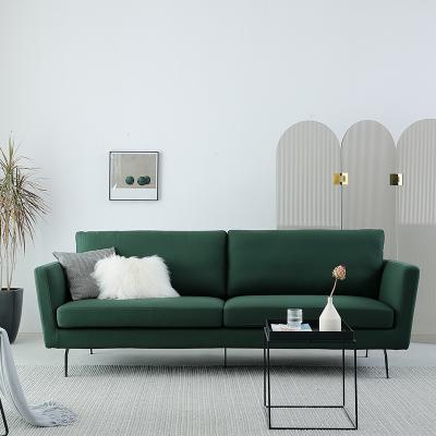 China Adjustable Modern Living Room Furniture Deep Soft (Other) Couches European Style Fabric Green Sofa 1015 for sale