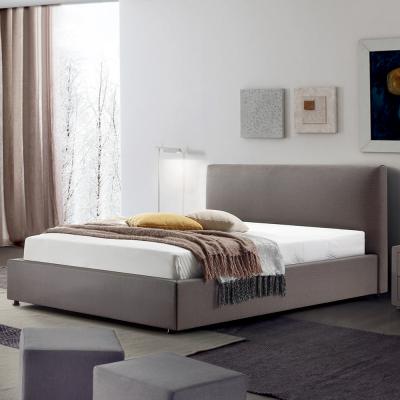 China Competitive Price Customizable Single Comfortable King Style PU Apartment Bed Modern Gray Furniture Bed for sale