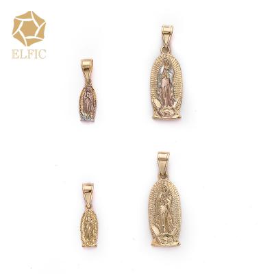 China Not Allergy Elfic Jewelry Hot Sale Gold Plated Virgin Mary Pendant Necklace for sale