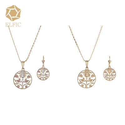 China Not Allergy Elfic Jewelry Set Wedding Alloy Women Gold Party Accessories Gold Stone Crystal China for sale