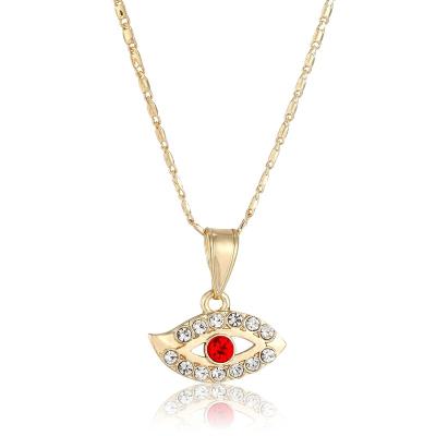 China Not Allergy Elfic Fashion Zircon Set, 14K Gold Plated Eye Bead Pendant Jewelry Sets For Lady for sale