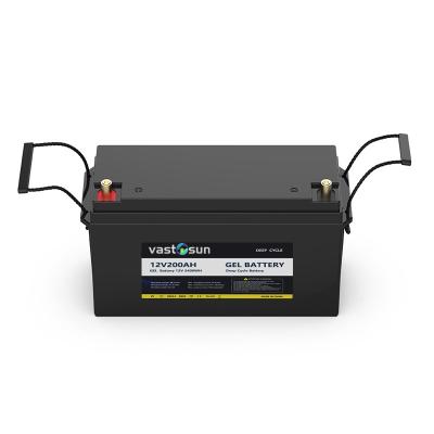 China VAST 12V 200Ah battery deep cycle UPS system battery energy storage gel solar lead acid battery for sale