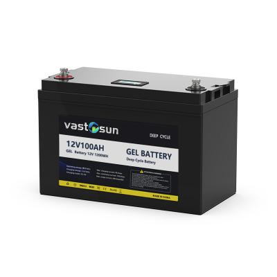 China Solar VAST Battery Deep Cycle Deep Cycle SUN Home Off Grid System 12V 12.8V 150Ah Gel Hybrid Lead Acid Battery for sale