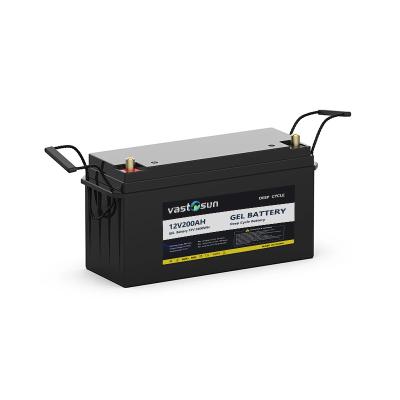 China VAST SUN UPS Energy Deep Cycle Solar System Storage Gel Battery 12V 200Ah Lead Acid Battery for sale