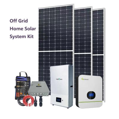 China VAST SUN 5KWH 10KWH 3KW 5KW 10KW Lihtium Energy Storage Hybrid Remote Control Off Grid Home Solar System Kit Set for sale