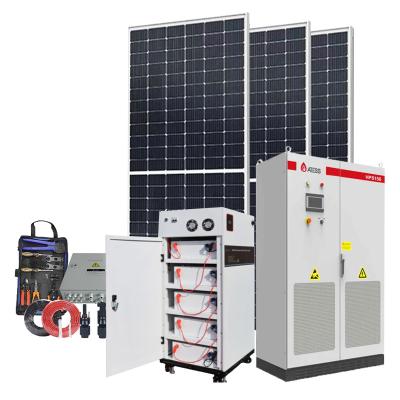 China SUN 30KW 50KW 70KW 100KW Commercial Hybrid VAST 3 Phases Commercial Solar System Kit Set Feed Back 380V 220V for sale