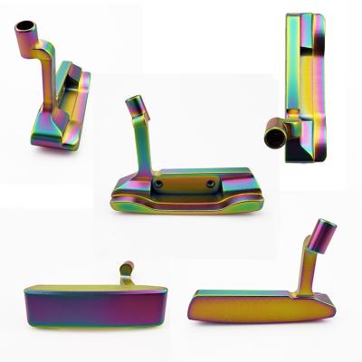 China graphite & Rainbow Steel Plating Golf Putter CNC Milled Golf Putter Forged Putter for sale