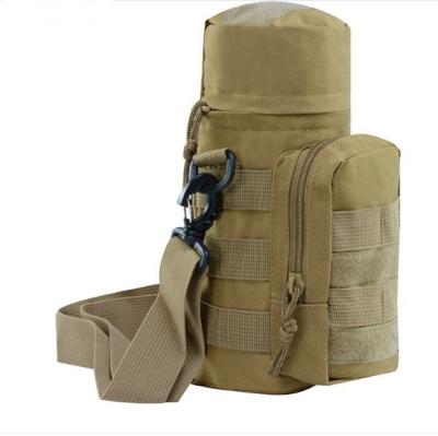 China Waterproof Oxford Waterproof Khaki Cloth Increasing Outdoor Molle Water Bottle Pouch Travel Tactical Pouch (L25) for sale