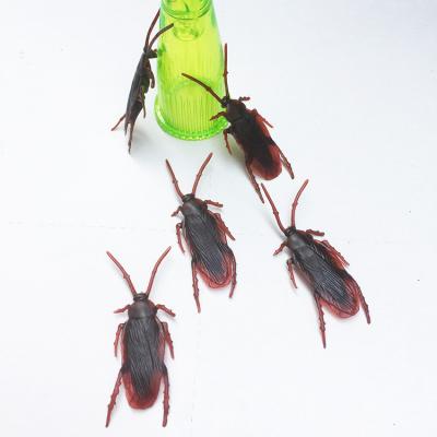 China Halloween April Fool's Day Simulation Cockroach Soft Plastic Fake Toy Scary Insect Hot Sale Animal Model FUNNY 6.5*2cm for sale