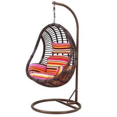 China Contemporary PE Rattan Egg Swing Hanging Chair for sale