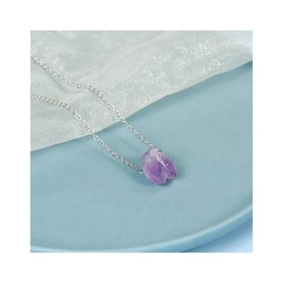 China Europe and America Bead Healing Natural Stone Raw Crystal Pendant Gemstone Necklace for sale