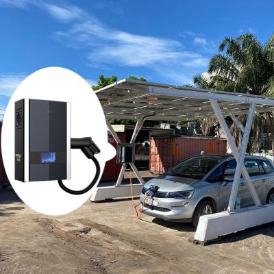 China Compatible Solar Panel Smart Home EV Charger 32a Solar Electric Car Solar Charging Station Commercial EV Charger For Electric Car for sale